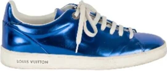 Louis Vuitton Vintage Pre-owned Leather sneakers Blue Dames