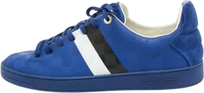 Louis Vuitton Vintage Pre-owned Leather sneakers Blue Heren