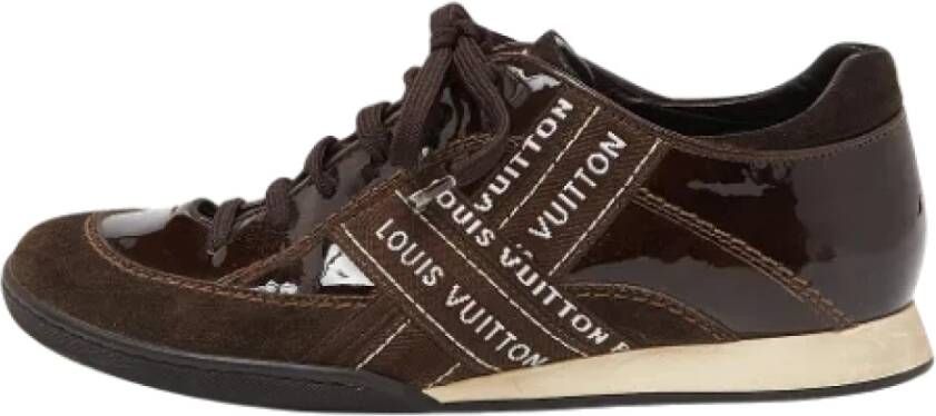 Louis Vuitton Vintage Pre-owned Leather sneakers Brown Dames