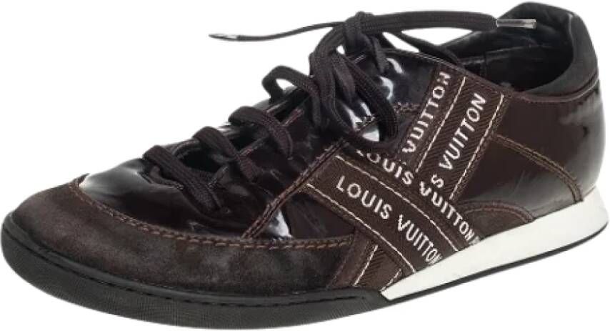 Louis Vuitton Vintage Pre-owned Leather sneakers Brown Dames