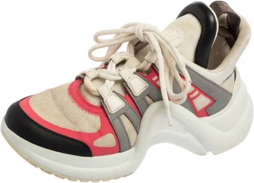 Louis Vuitton Vintage Pre-owned Leather sneakers Multicolor Dames