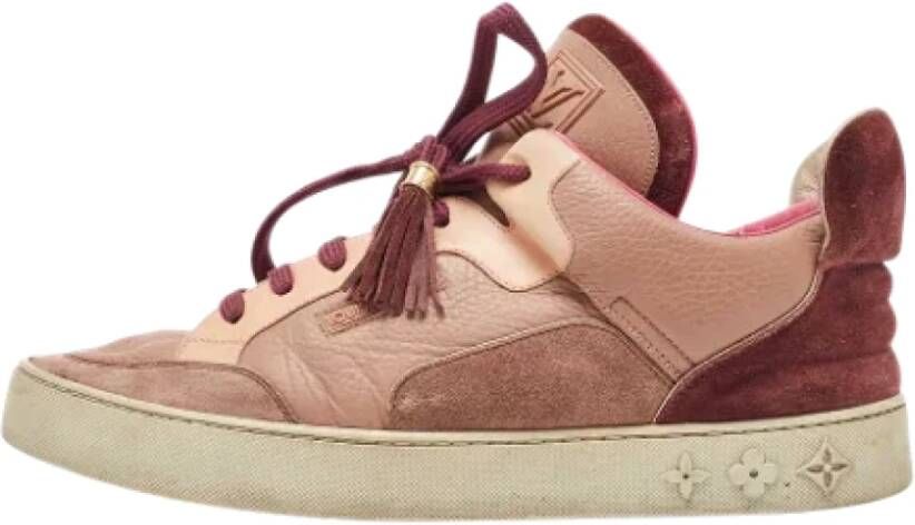 Louis Vuitton Vintage Pre-owned Leather sneakers Pink Heren