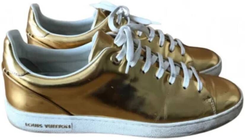 Louis Vuitton Vintage Pre-owned Leather sneakers Yellow Dames