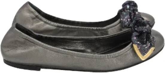 Louis Vuitton Vintage Pre-owned Platte schoenen Gray Dames
