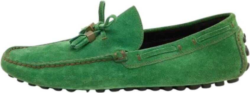 Louis Vuitton Vintage Pre-owned Platte schoenen Green Heren
