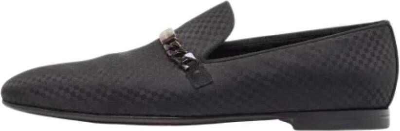 Louis Vuitton Vintage Pre-owned Satin flats Black Heren