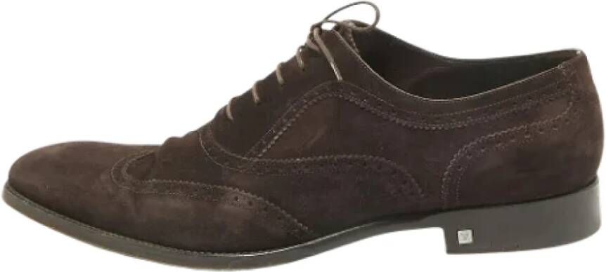 Louis Vuitton Vintage Pre-owned Suede flats Brown Heren