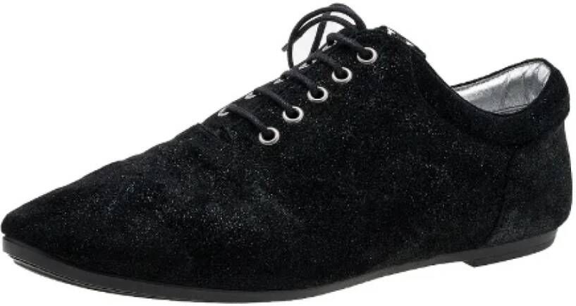 Louis Vuitton Vintage Pre-owned Suede sneakers Black Dames