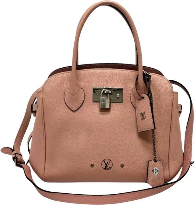 Louis Vuitton Vintage Tweedehands Capucines Mini Lock Handtas Roze Ballerine
