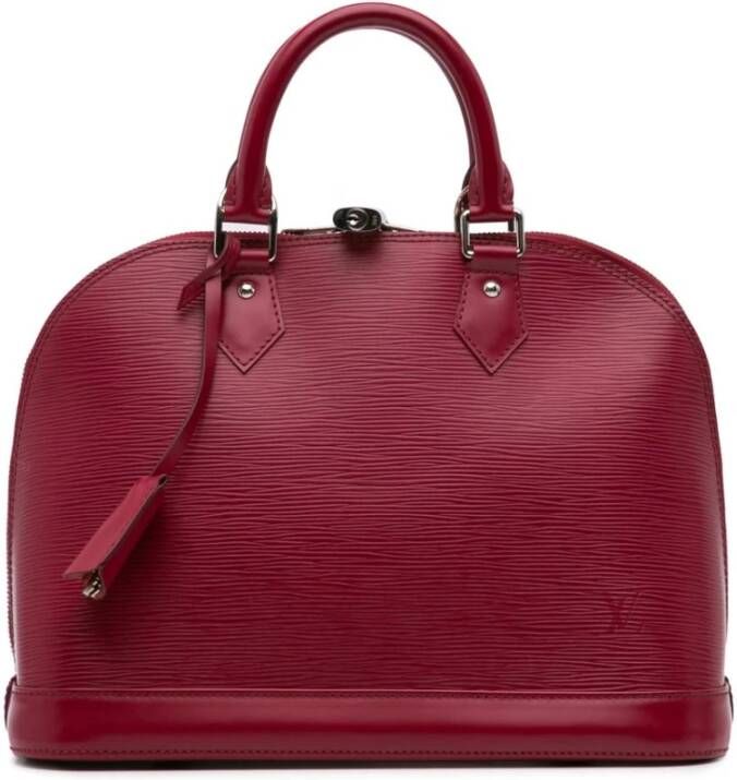 Louis Vuitton Vintage Tweedehands Elegante Koepelvormige Handtas met Handvat Rits en Slotsluiting