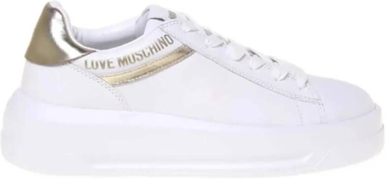 Love Moschino Bianca e Oro Sneakers