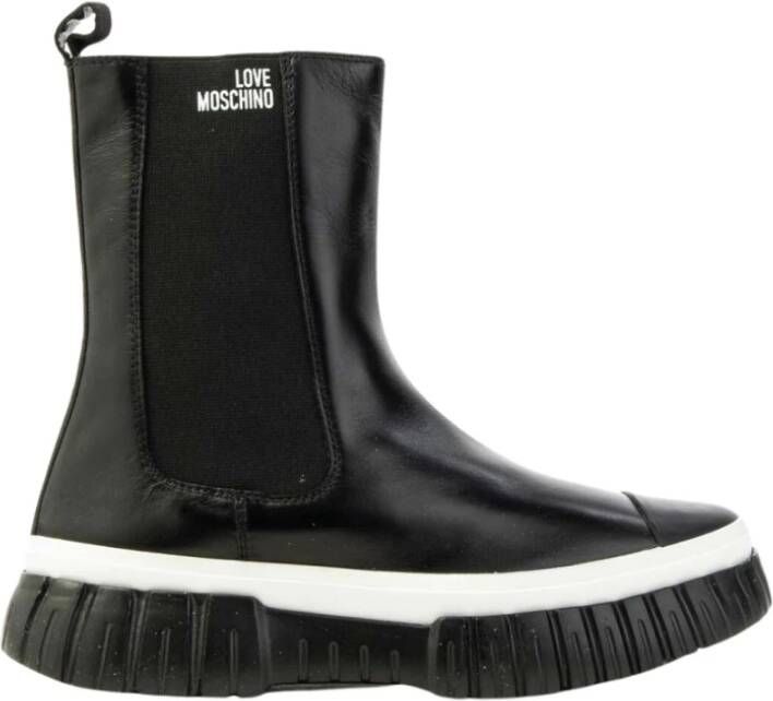 Love Moschino Regenlaarzen Sneakerd.gomma55 vit.nero nero-bian Zwart Dames - Foto 2