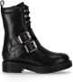 Love Moschino Combatlaarzen met gouden gespen Black Dames - Thumbnail 1