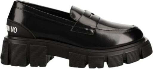 Love Moschino Dames leren mocassins Black Dames