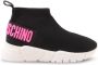 Love Moschino Platform Sneakers met Stretch Schacht Black Dames - Thumbnail 2