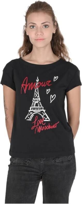 Love Moschino Eiffeltoren T-shirt Boothals