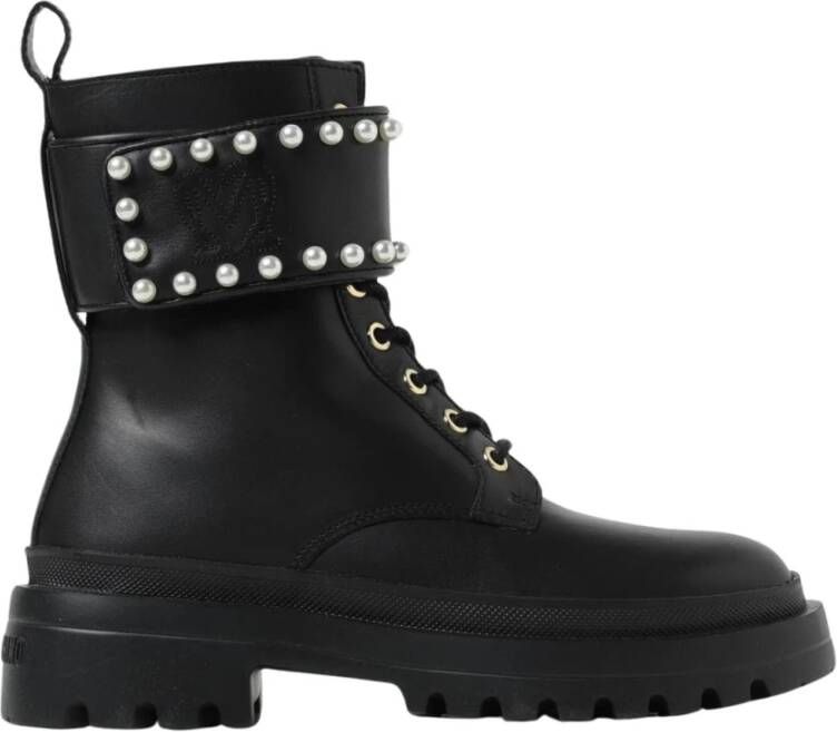 Love Moschino Enkellaarsjes met veters