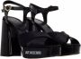 Love Moschino Fantasy Color Leren Plateau Sandalen Black Dames - Thumbnail 2