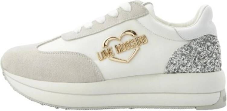 Moschino Witte Sneakers Stijlvolle Casual Look Multicolor Dames