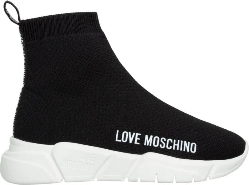 Moschino Love Sneaker Hardloopsok Schoen Zwart Dames