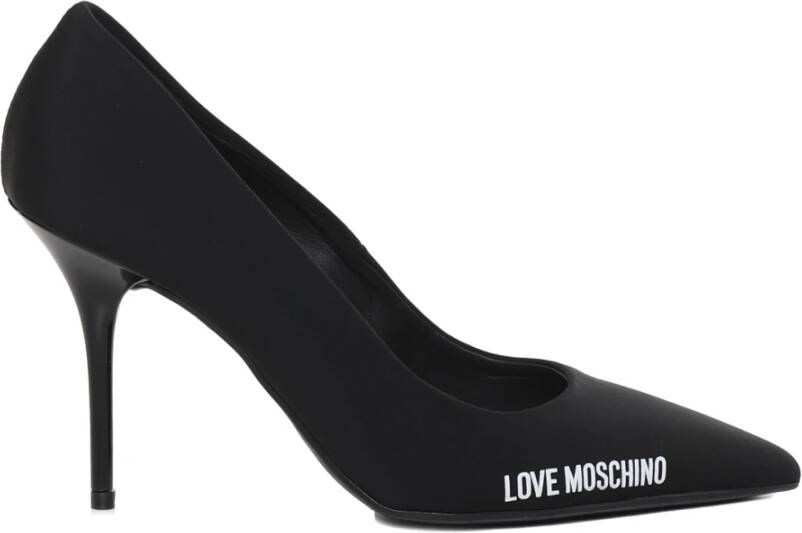 Love Moschino Klassieke Glamoureuze Pumps met Amandelvormige Neus Zwart Dames