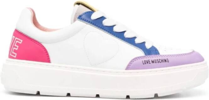 Love Moschino Kleurrijke Sneakers White Dames