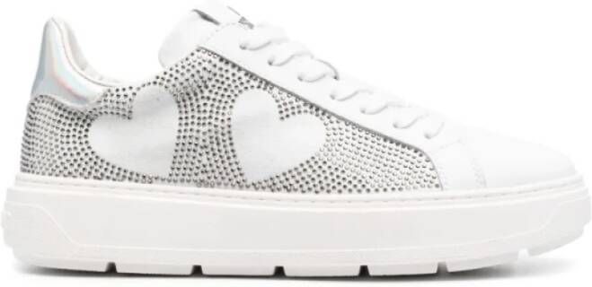 Love Moschino Kleurrijke stijlvolle sneakers voor vrouwen White Dames