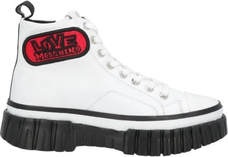 Love Moschino Lace-up Boots White Heren