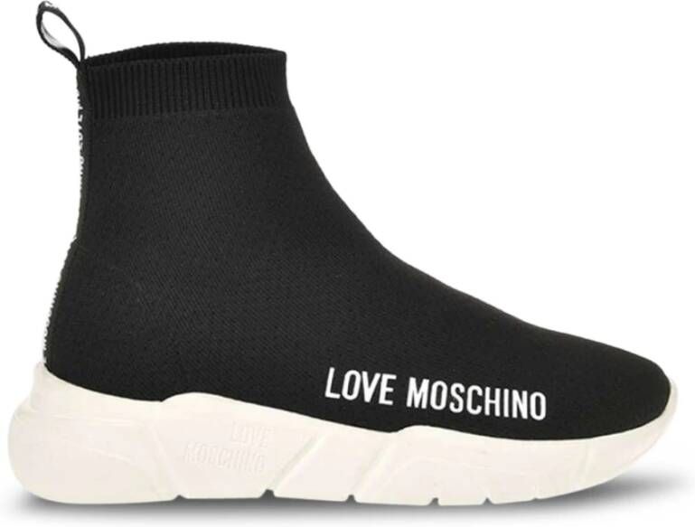 Love Moschino Stijlvolle Zwarte Sneakers Black Dames