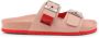 Love Moschino Leren Sliders voor Dames Lente Zomer Collectie White Dames - Thumbnail 2