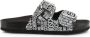 Love Moschino Leren Sliders voor Dames Lente Zomer Collectie Black Dames - Thumbnail 2