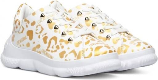 Love Moschino Leren Sneakers White Dames