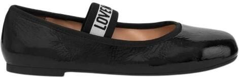 Love Moschino Ballerina's van lakleer