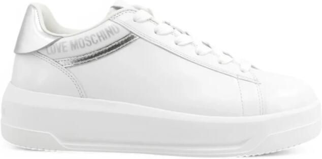 Love Moschino Bianca e Argento Sneakers - Foto 2