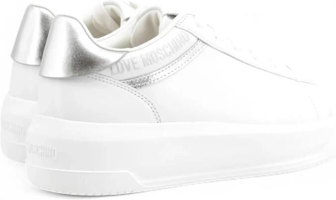 Love Moschino Bianca e Argento Sneakers