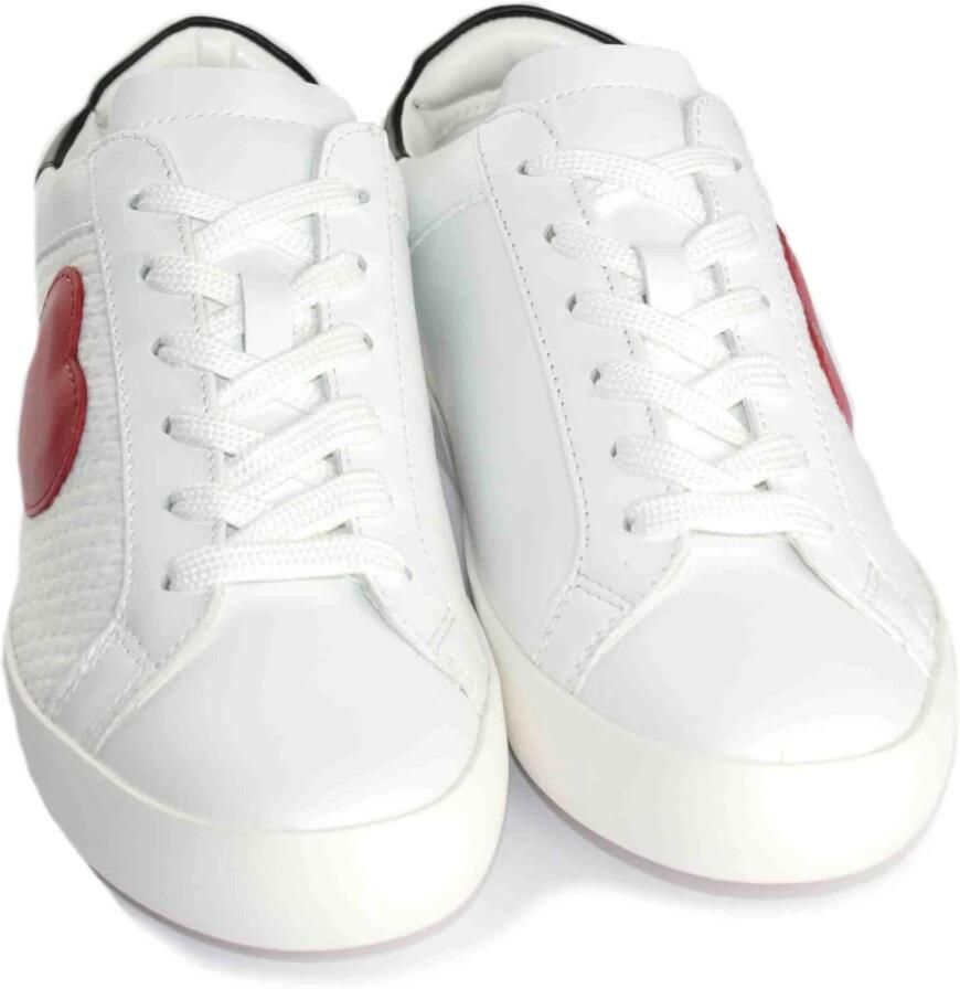 Love Moschino Dames Leren Sneakers Herfst Winter Collectie White - Foto 2