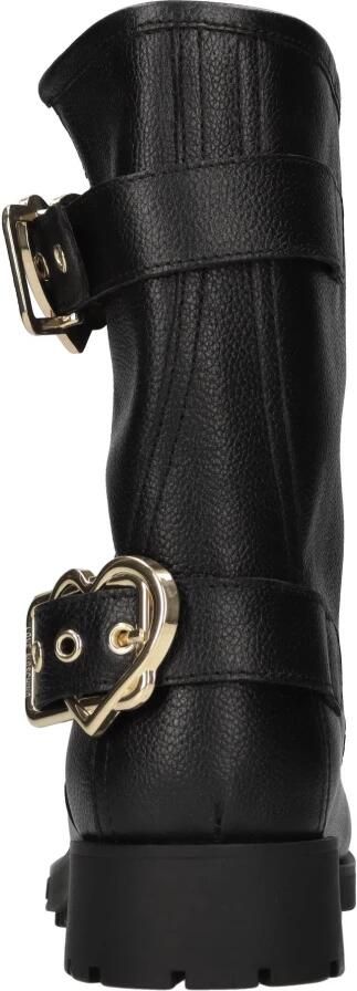 Love Moschino Daily Biker leren bikerboots zwart - Foto 4