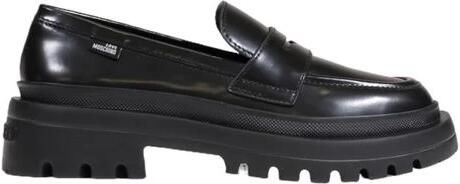 Love Moschino Zwarte leren mocassin met rubberen zool Black Dames - Foto 3
