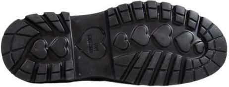 Love Moschino Zwarte leren mocassin met rubberen zool Black Dames - Foto 4