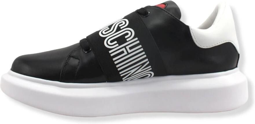 Love Moschino Platform Sneakers met Oogjes Detail Black - Foto 8