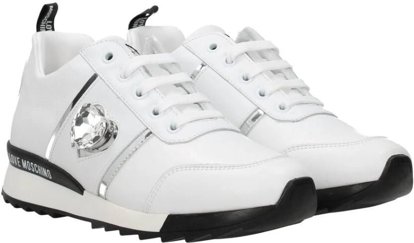 Love Moschino Leren sneaker met logo-opdruk - Foto 3