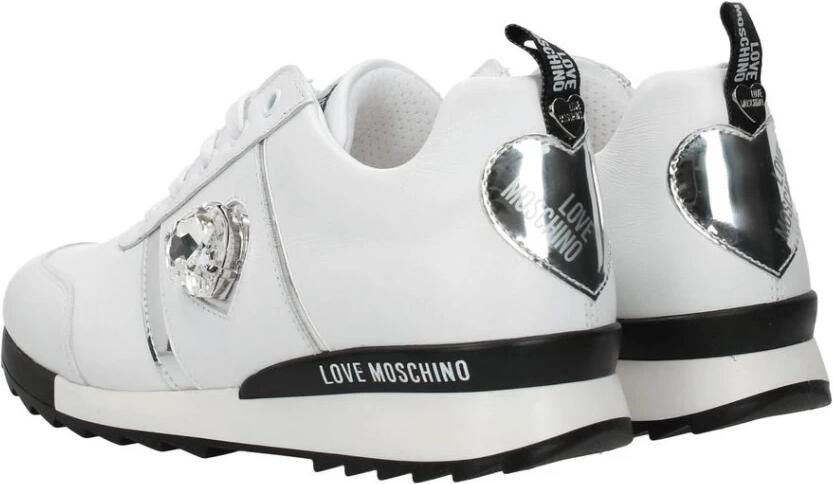 Love Moschino Leren sneaker met logo-opdruk - Foto 4