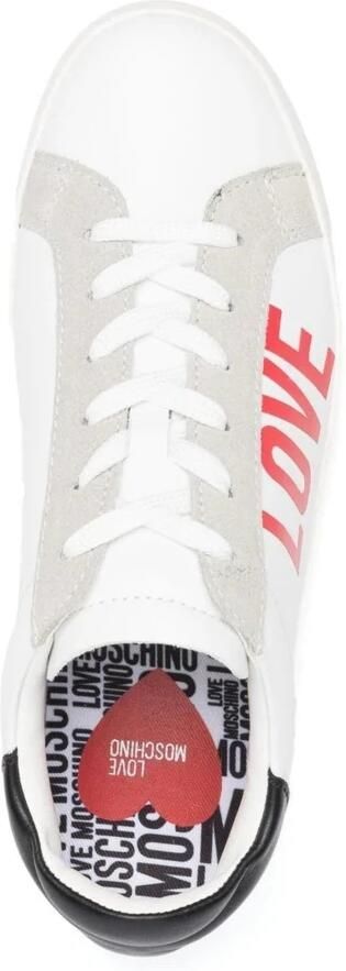 Moschino Love Leren Sneaker in Wit Zwart White Dames - Foto 3