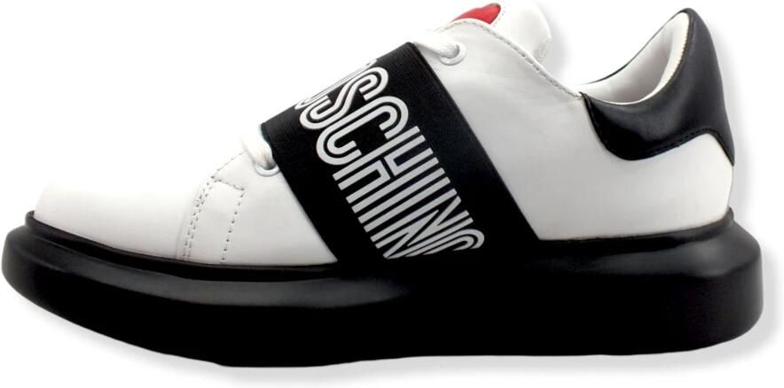 Love Moschino Platform Sneakers met Oogjes Detail Black - Foto 7