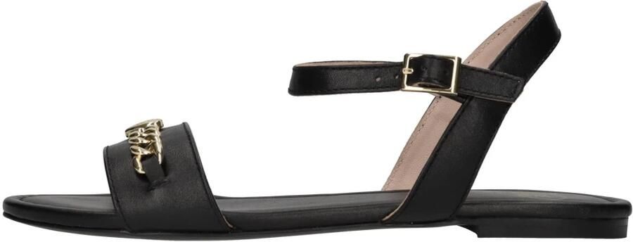 Love Moschino Platte leren sandalen