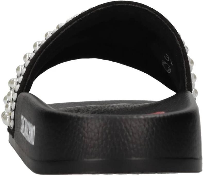 Love Moschino Platte schoenen van stof met applicaties - Foto 2