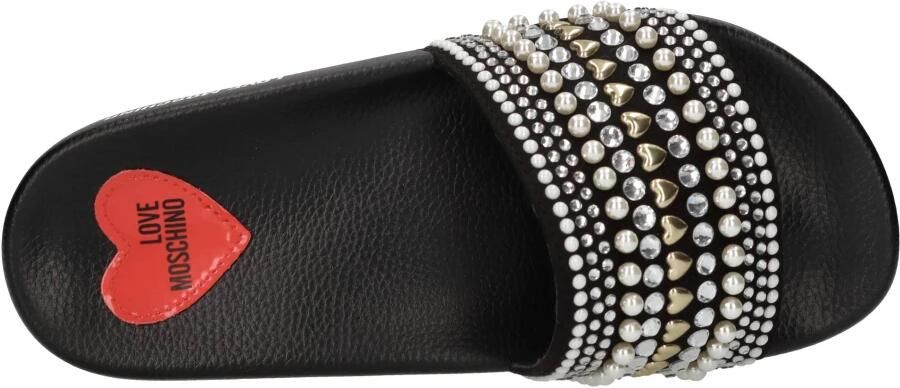 Love Moschino Platte schoenen van stof met applicaties - Foto 4