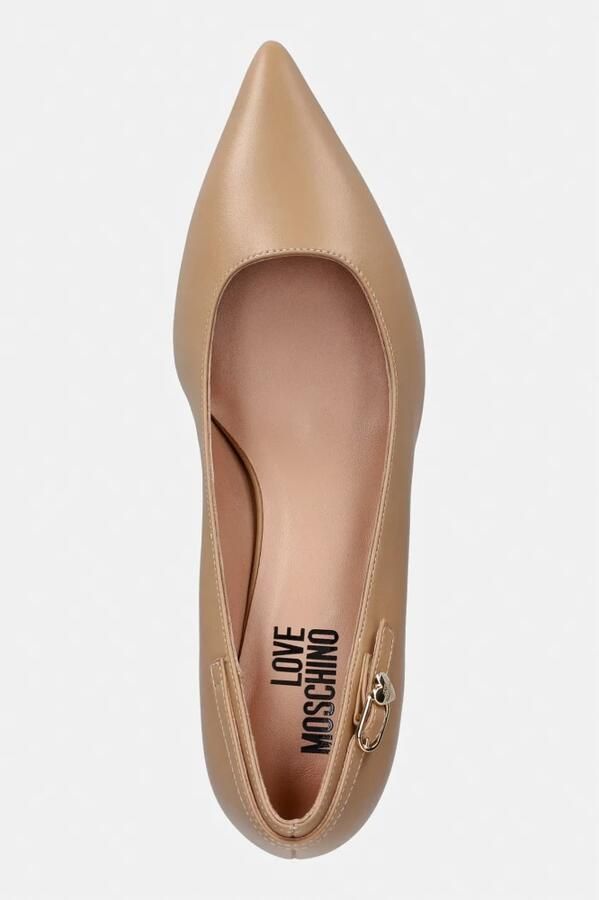 Love Moschino Pumps met puntige neus van leer - Foto 4