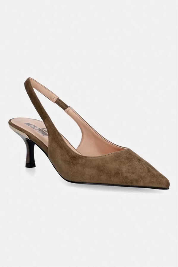 Love Moschino Pumps met puntige neus van suède - Foto 2