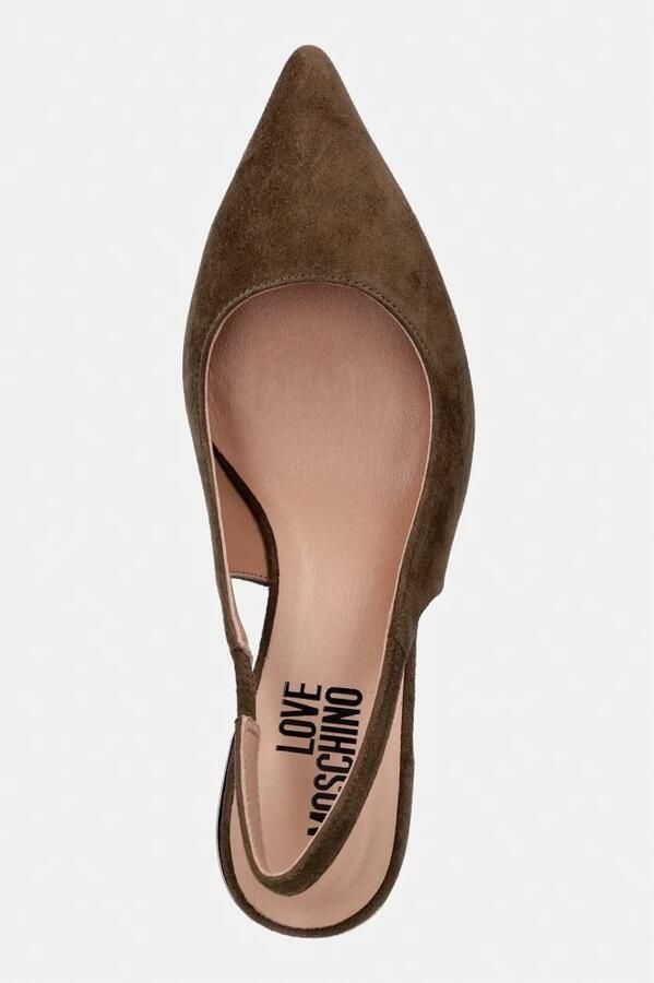 Love Moschino Pumps met puntige neus van suède - Foto 4